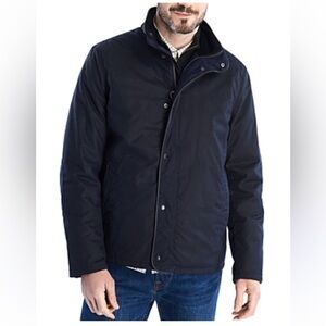 Barbour Men’s Buttermere Waterproof Waxed Cotton Jacket Dark Blue Barn Coat XL